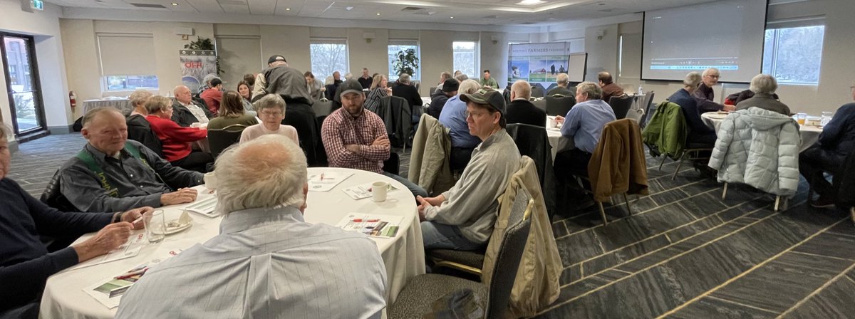 Celebrating #CdnAgDay with #TeamOFA talking farm succession with <a href="/FarmLifeFPG/">Farm Life</a> and raising awareness of #FarmerWellness - important factors in OFA’s mission of ‘farms and food forever’ 🌱🥕🥫🌽