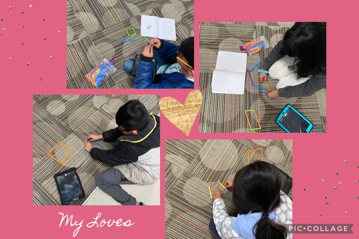 Kristi_Howard18's tweet image. Building quadrilaterals in 3rd grade!  #welovemath