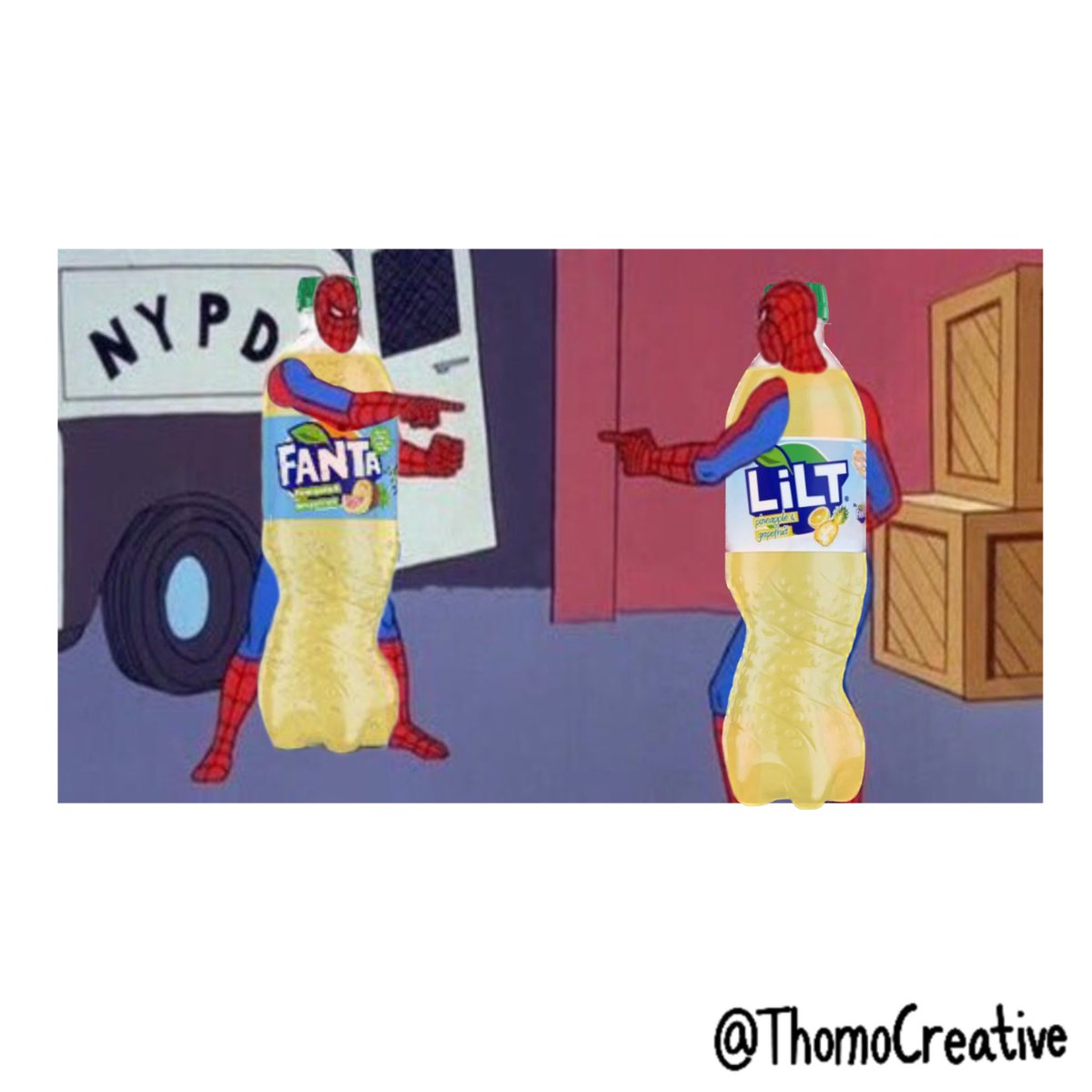 ThomoCreative's tweet photo. Create posters to advertise sparkling #TropicalPineappleAndGrapefruit drinks.🍍🏝️ 
@OneMinuteBriefs 
Made myself chuckle with this one 😂 https://t.co/swvgYw2vYl