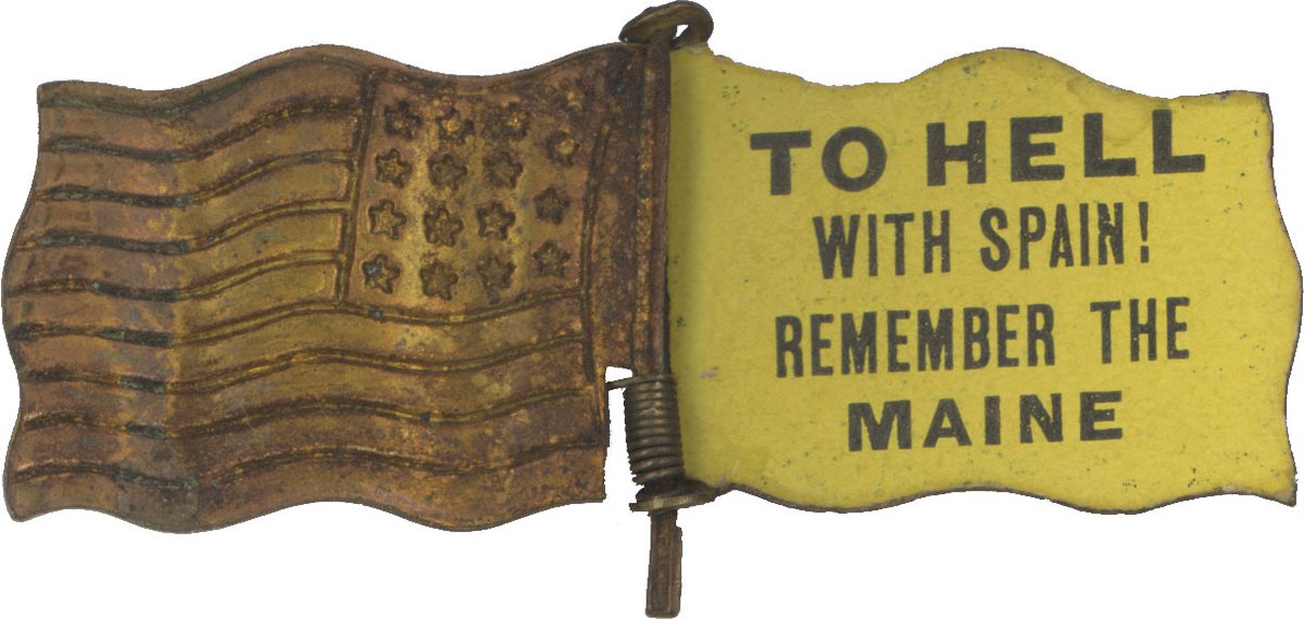 NavalInstitute's tweet image. #OTD 1898, an explosion sank the USS Maine in Havana Harbor. The explosion was blamed on a mine, contributing to the outbreak of the Spanish-American War. Subsequent investigations indicate the explosion was likely caused by a coal bunker fire that ignited the Maine's magazines.