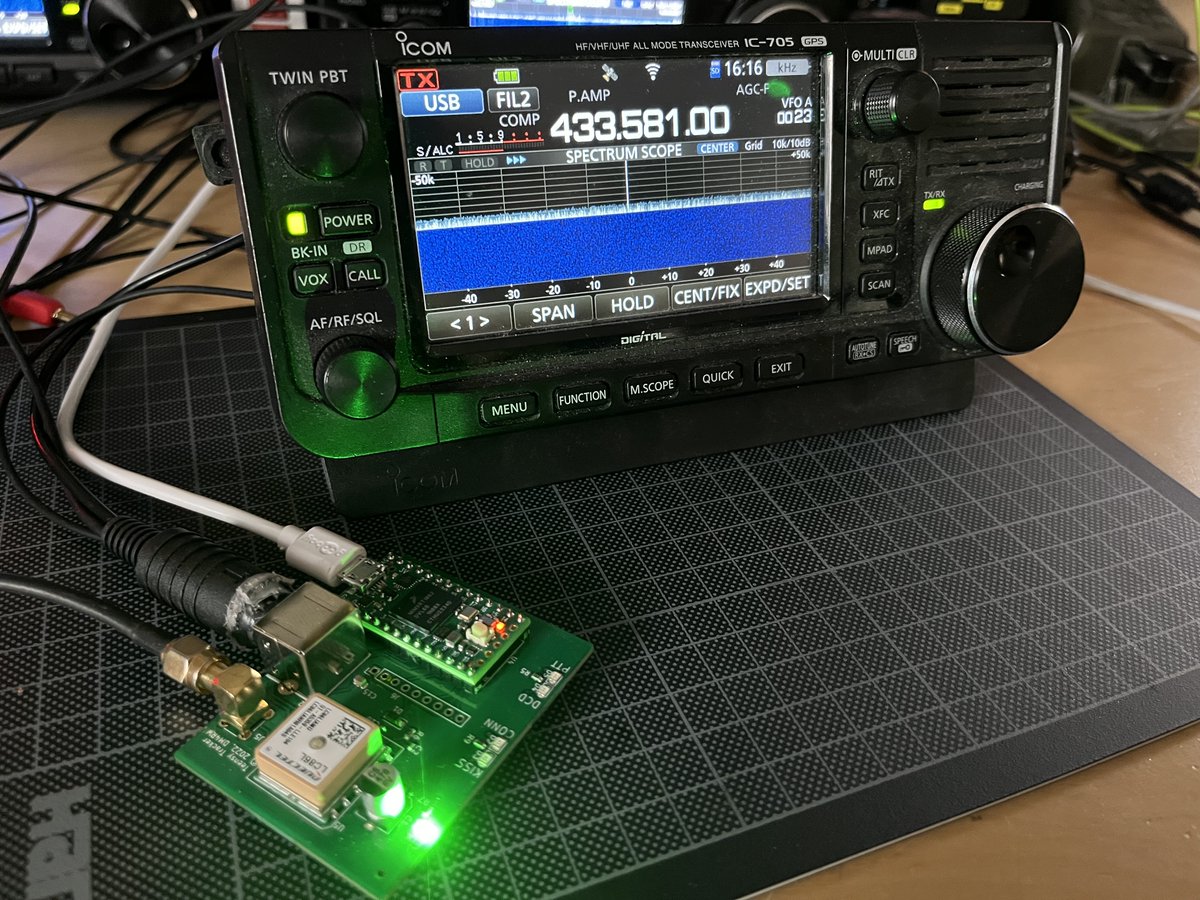 flo_0_'s tweet photo. Testing the #Teensy RPR TNC for robust packet #APRS via #QO10. Neat little piece of board. Makes a nice replacement for the discontinued SCS Tracker.
#hamradio #aprs #robustpacket #qo100 #amsat https://t.co/YP9VGDtBeC