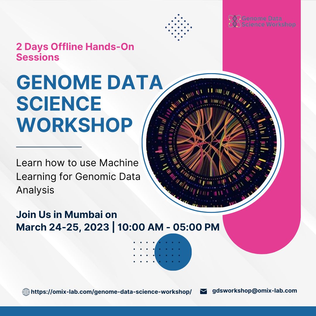 gds_workshop's tweet photo. An Extensive 2 days workshop on Genome Data Analysis for beginners.
Know More - https://t.co/mDorNuVOqp
Early bird Registration Ends on February 28, 2023
#genomeanalysis #genomedatascience #genomedataanalysis #nextgenerationsequencing #dnaseq #dnasequencing #rnasequencing #rnaseq https://t.co/ahHJrMYuwC