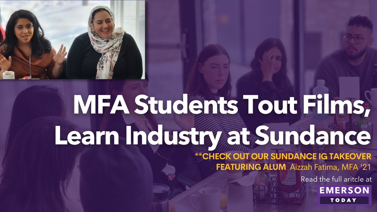 During the Emerson takeover at <a href="/sundancefest/">Sundance Film Festival</a> last month, there were daily breakfast talks that gave students the opportunity to hear from filmmakers about their festival experiences.
.
Read more about it:
today.emerson.edu/2023/02/06/mfa…