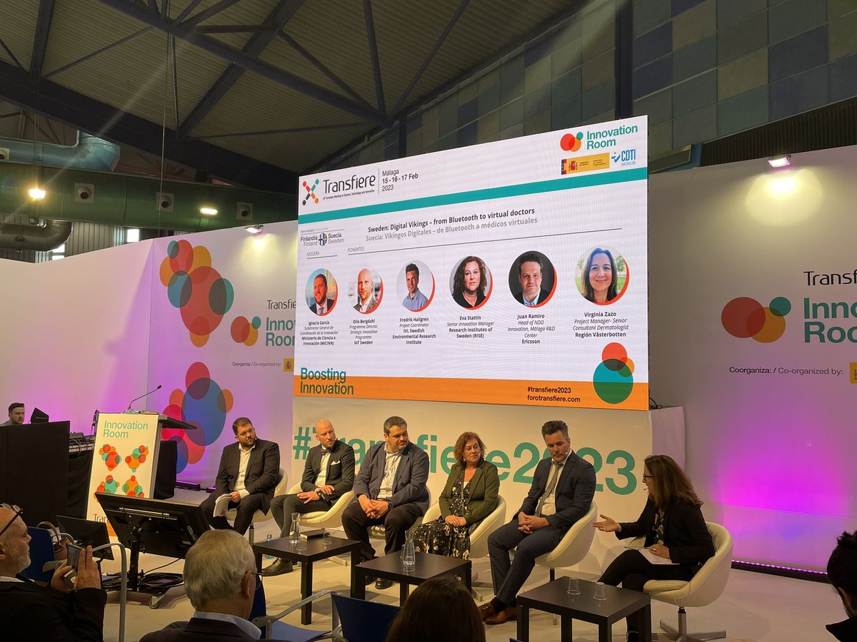 #Spain was quick to adopt innovation standards and working with data and data sharing. If we can combine that with #Swedish tech we can create great opportunities. <a href="/ForoTransfiere/">Foro Transfiere</a> @IoTSverige <a href="/RISEsweden/">RISE</a> <a href="/IVLSvenskaMiljo/">IVL</a> <a href="/Ericsson_es/">Ericsson Spain</a> <a href="/RegionVbtn/">Region Västerbotten</a> <a href="/CienciaGob/">Ministerio de Ciencia, Innovación y Universidades</a>