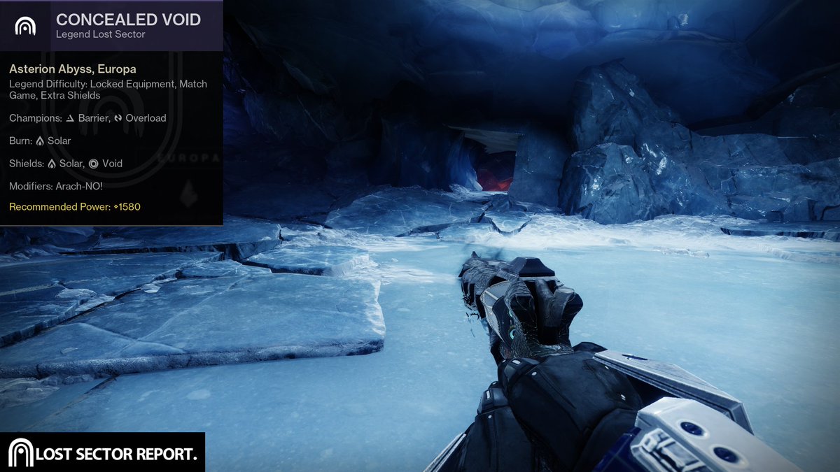 D2LostSector's tweet photo. Wednesday 15th February 2023
  
📍 Concealed Void
🌐 Europa
💎 Exotic Arms
  
Champions: Barrier (1 | 3), Overload (3 | 5)
Burn: Solar
Shields: Solar (3 | 3), Void (2 | 2)
  
Legend: 1580
Master: 1610
  
#LostSectorReport #destiny2 https://t.co/SSDUpXQ04g