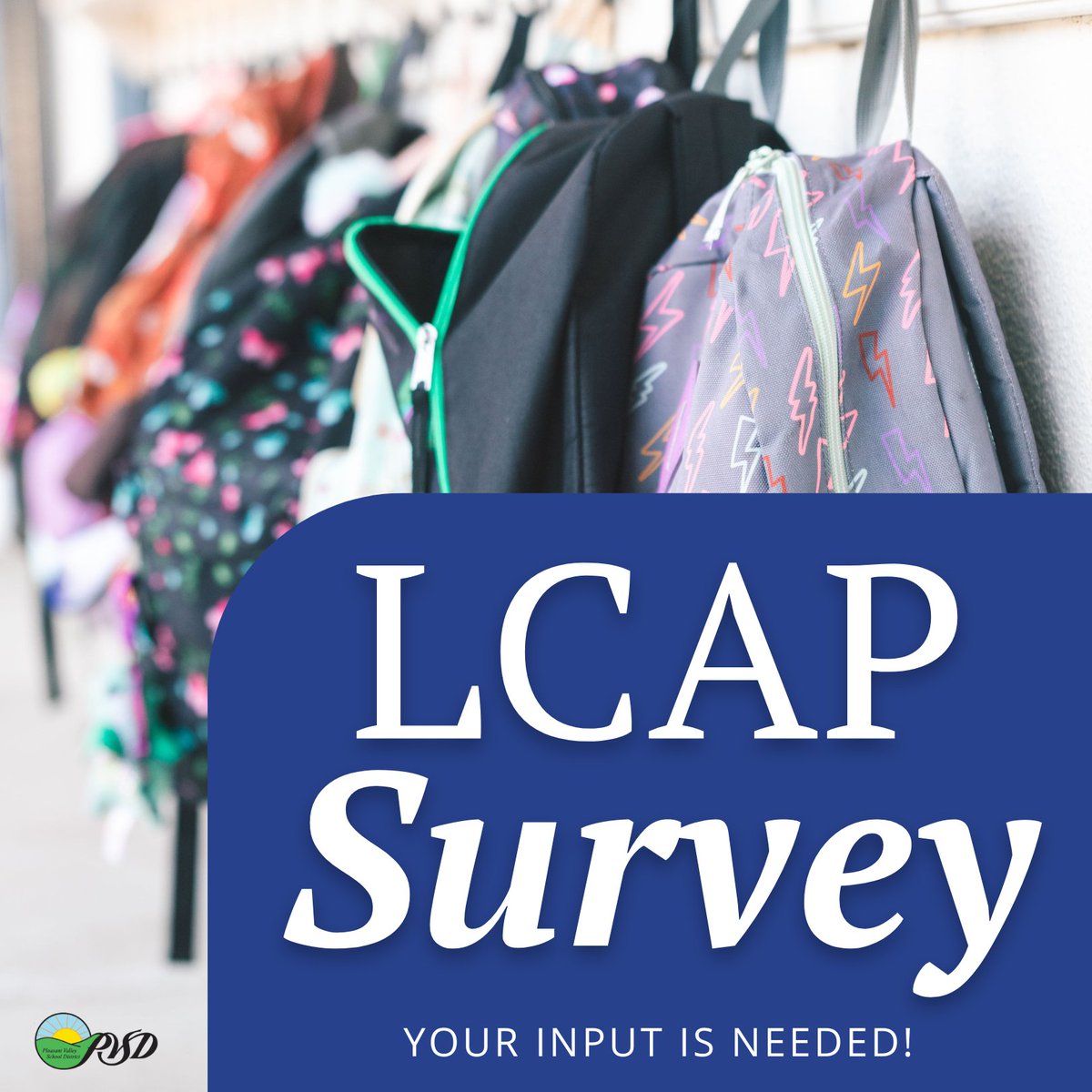 PVSDCamarillo's tweet photo. Please Complete: Parent Input Survey - LCAP
PVSD is gathering feedback as we transition into the final year of our 3-year Local Control Accountability Plan (LCAP). Your participation in this survey is very important to this process: https://t.co/9e0R29FDU3
#PVproud #PVSD https://t.co/NKG9G6JbQI