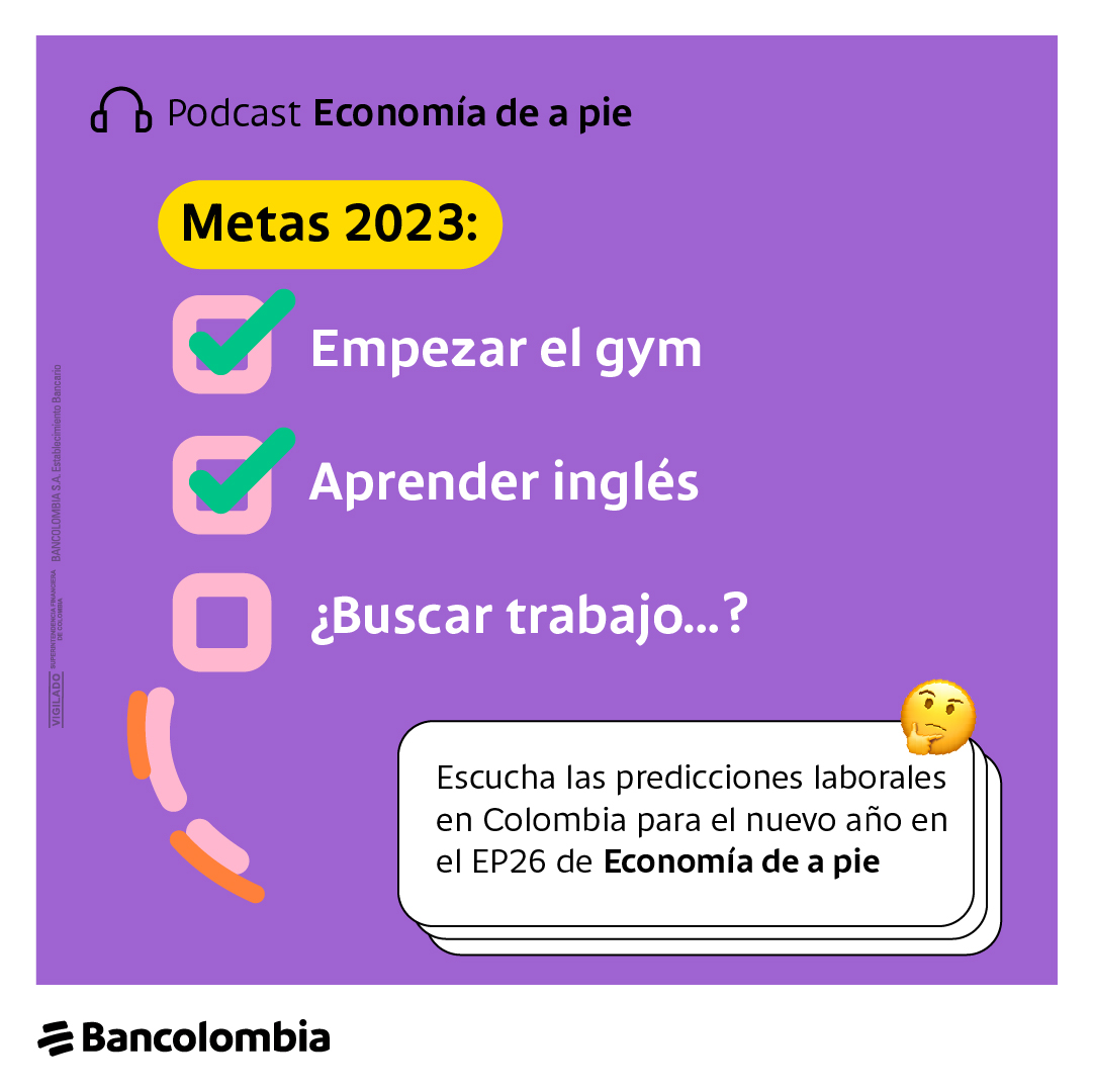 20pipe20's tweet image. 👨‍💻 El tema del empleo es un asunto importante este año. Si están buscando trabajo les recomiendo el episodio 26 del podcast de Economía de a pie de Bancolombia donde dan un buen panorama de cómo estará el mercado laboral en 2023 🎧👉 bit.ly/3jKXDnw