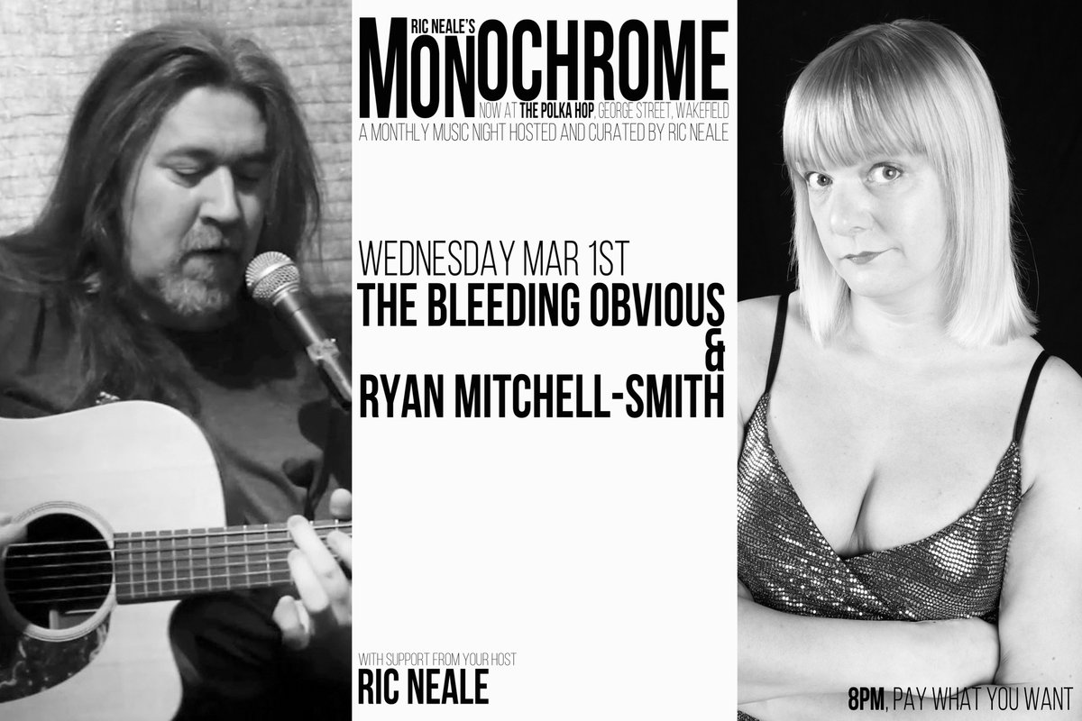 ricneale's tweet image. MONOCHROME returns with two wonderful guests, @bleedingobvs  and @GobironRyan  as well as a set from me @ricneale. 8pm PAYF at @ThePolkaHop
