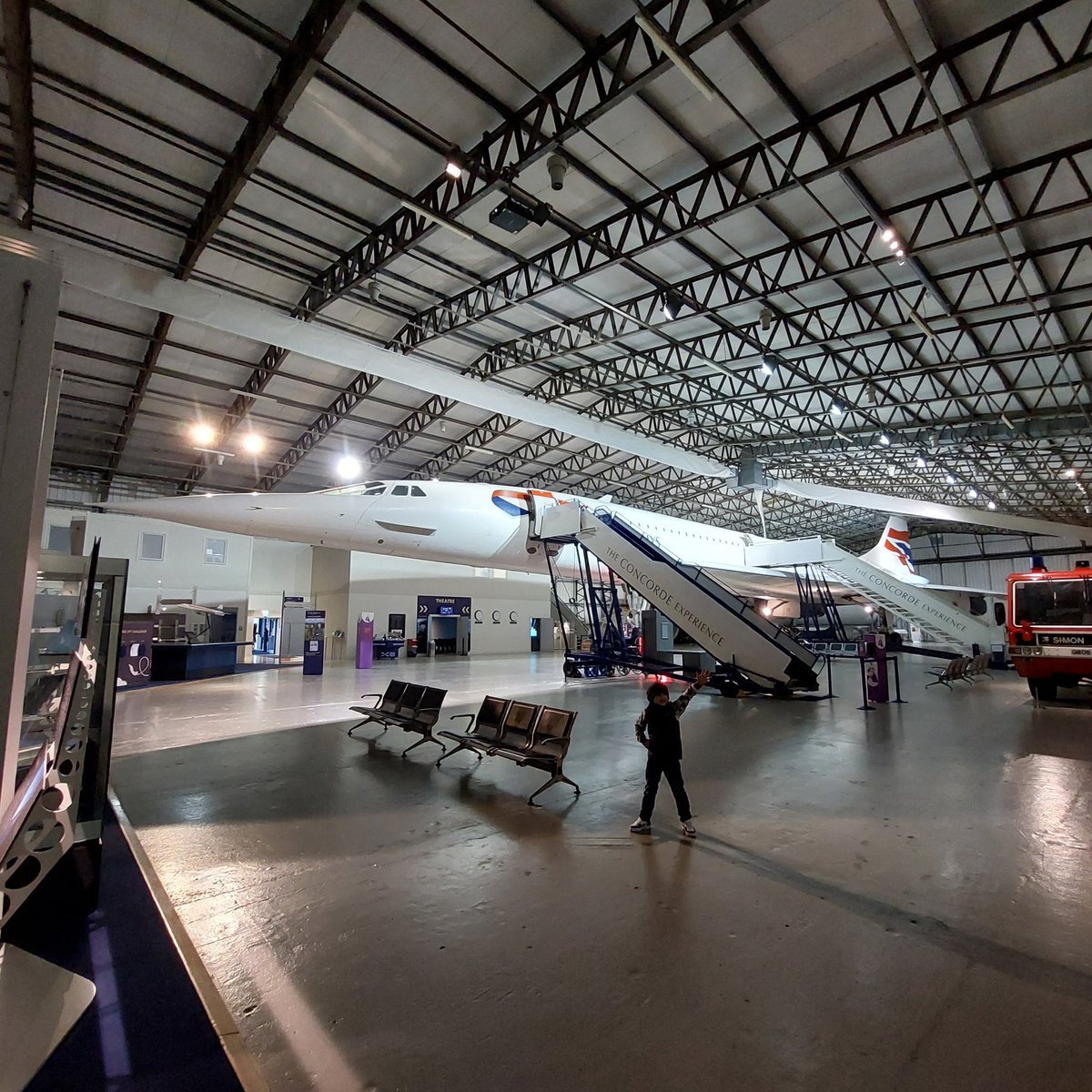 DoddsieBoy27's tweet photo. One boy and his Concorde! Great wee day out at "plane museum" as James called it... sorry to his Mrs Logan and his class mate's at .@Westfield_PS cause he'll no shut up about it! https://t.co/cKFJn6u7eR