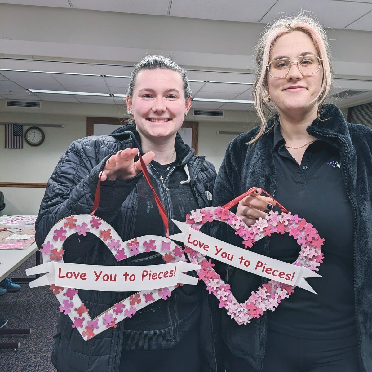 OrrvilleLibrary's tweet photo. We had a great time at last nights Coffee &amp; Crafts with the Orrville YMCA. 💘

Reeva &amp; Morgan from Orrville's New Anytime Fitness are pictured here with their craft. Mark your calendars &amp; make plans to join us Tuesday, March 14th where we will be making an Easter Craft! 🐰 https://t.co/A0oFnU2n9T