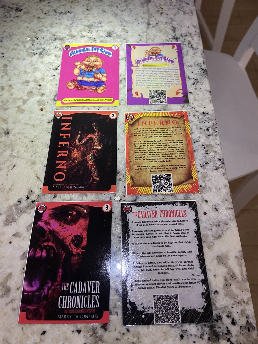 <a href="/1031NightsPress/">October Nights Press</a> trading cards are here! Want a set? 

Purchase a book from the Splatter Theatre Press website 

Visit me at one of conventions I’ll be attending:
<a href="/Camp_NJACC/">NotJustAnotherComicCon</a> 
St. Tammany Collectors Con
PeliCon 2023
<a href="/KillerconAustin/">Killercon Austin</a> 
<a href="/Cultclassiccon/">Cult Classic Convention</a>