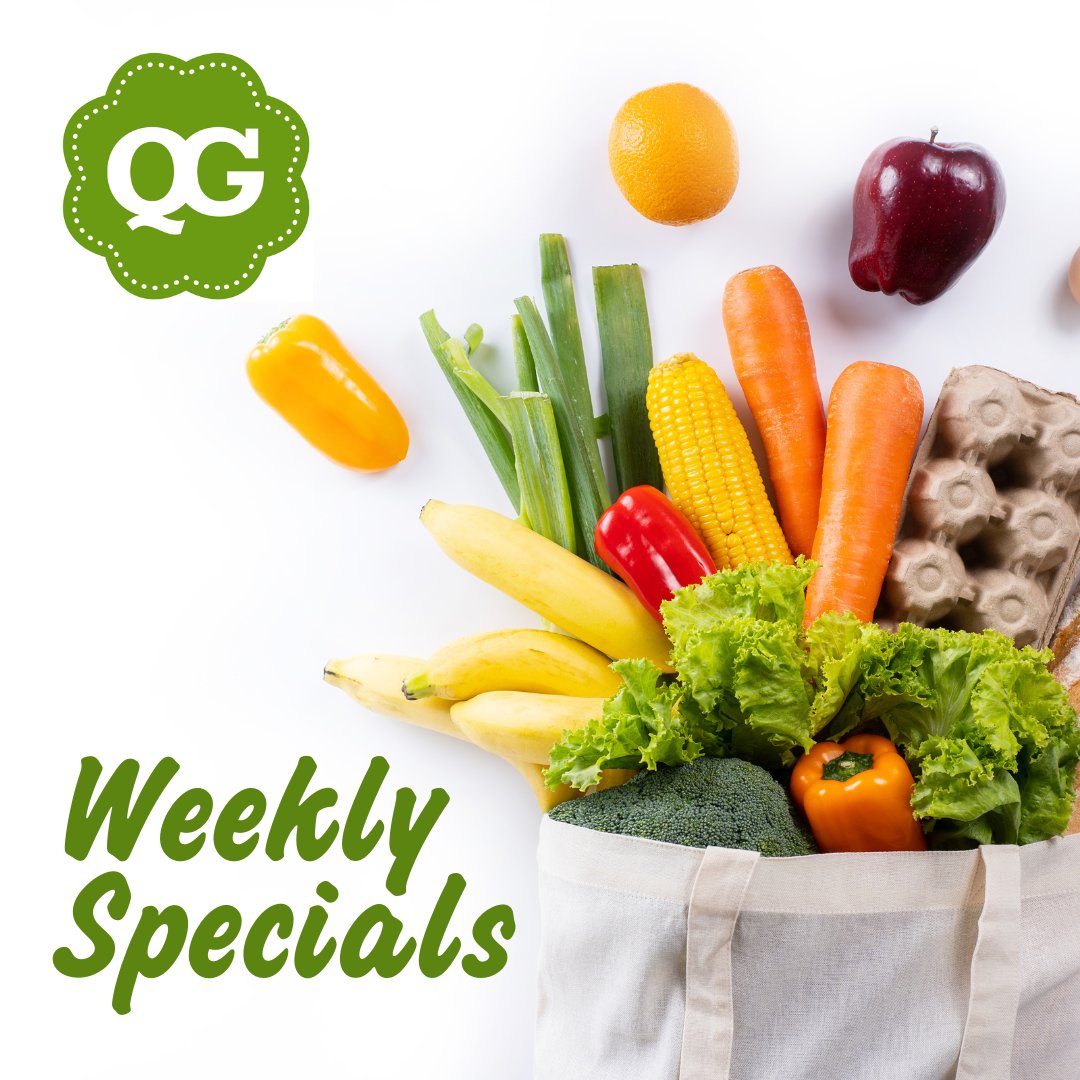 Tasty deals you'll love this week, including a selection of organic produce, dairy-free yogurt and more! 😍 
Find it all in our online weekly flyer:
qualitygreens.com/weekly-special…

#GroceryDeals #ShopLocal #Penticton #Summerland #Peachland #Osoyoos