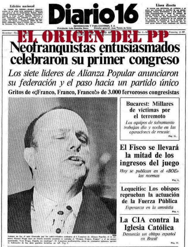 LeonIberia's tweet photo. Que el PP nació del franquismo y que Vox nació del PP nadie puede dudarlo. Todos sabemos que son «partidos hermanos», que se llevan bien y de ahí “sus pactos” actuales . Eso es a lo que nos enfrentamos los demócratas españoles. Sé que la mayoría de los españoles lo sabemos. 🤚 ✖️ https://t.co/AzZZkRGFgs