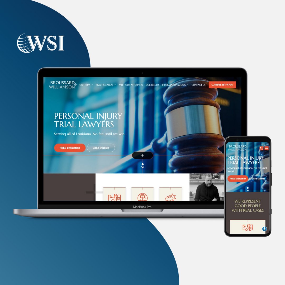 WSI_Comandix's tweet photo. WSI Comandix recently partnered with Broussard + Williamson, a leading #LawFirm in Louisiana, to create their #NewWebsite!  We are pleased to have delivered a highly engaging &amp; visually stunning website that truly sets them apart from their competition: https://t.co/JY2BulYezL ⚖️ https://t.co/mklxlc3po8