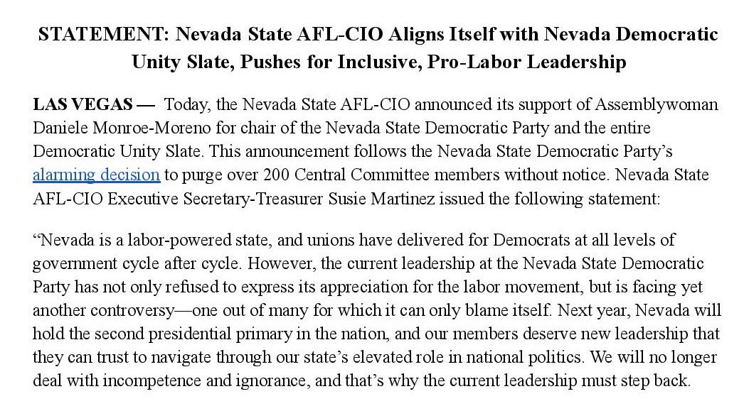 Nevada State AFL-CIO // Pass the #PROAct tweet media