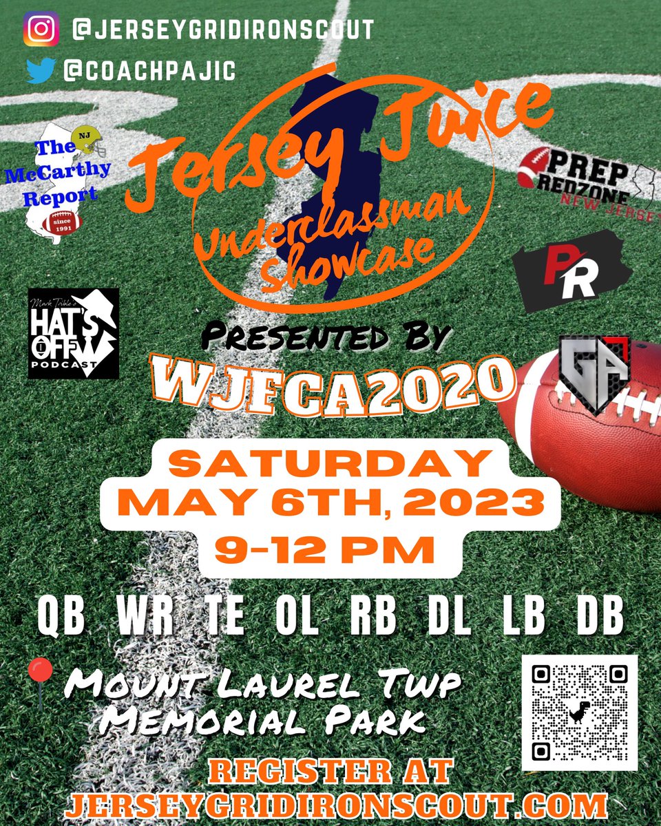 Jersey Gridiron Scout (@jerseygridscout) on Twitter photo 🏆 Jersey Juice Underclassman College Showcase‼️
✅24,25,26 Classes
🚨Registration LIVE‼️ <a href="/WJFCA2020/">WJFCA2020</a> <a href="/Mtrible/">Mark Trible</a> <a href="/mccarthy_report/">The McCarthy Report</a> @PRZPAvic
Register Today ⤵️⤵️⤵️
jerseygridironscout.com/About%20Us
#CollegeShowcase 🎯
#NCAAEvalPeriod ✅
✅Biggest College Evaluation Showcase in NE Region‼️ 🏆 Jersey Juice Underclassman College Showcase‼️
✅24,25,26 Classes
🚨Registration LIVE‼️ <a href="/WJFCA2020/">WJFCA2020</a> <a href="/Mtrible/">Mark Trible</a> <a href="/mccarthy_report/">The McCarthy Report</a> @PRZPAvic
Register Today ⤵️⤵️⤵️
jerseygridironscout.com/About%20Us
#CollegeShowcase 🎯
#NCAAEvalPeriod ✅
✅Biggest College Evaluation Showcase in NE Region‼️