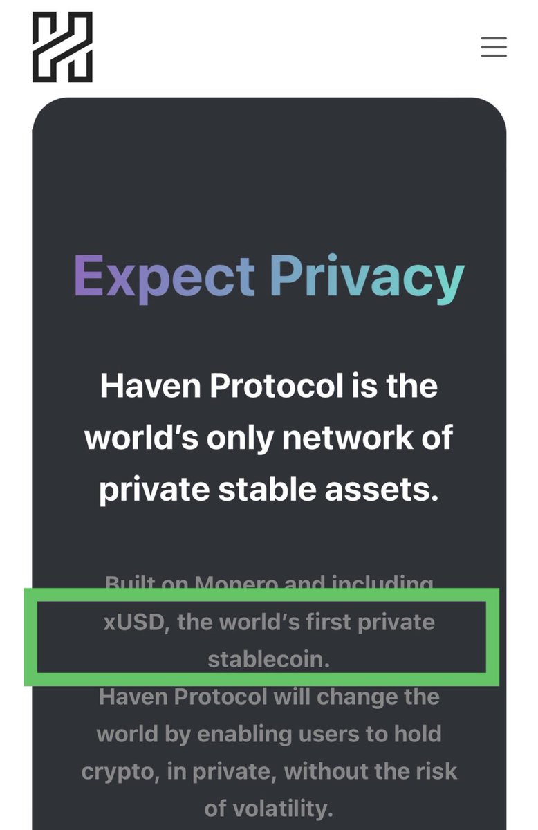 HanzoYasunaga's tweet image. The war on stables will continue but there is one OG project with private stables $xhv 

the only #Private decentralized stablecoin ecosystem… 

$XHV
