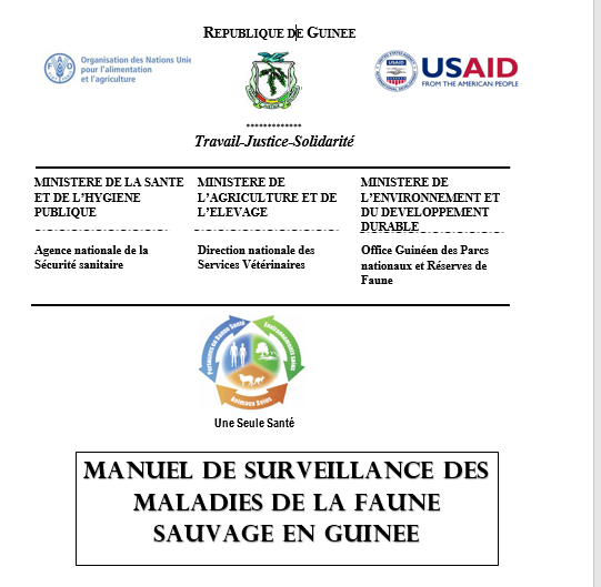 FAOGuinee's tweet photo. La #Guinee dispose désormais d’un manuel de surveillance des maladies de la faune sauvage. Une première en Guinée, grâce à l’appui de la #FAOGN avec le soutien de l’#USAID.
#OneHealth
#DNSV #OGPR #ANSS
@guinee_oms
#REDISSE #CERFIG #EboSursy https://t.co/k8hi3odZfF