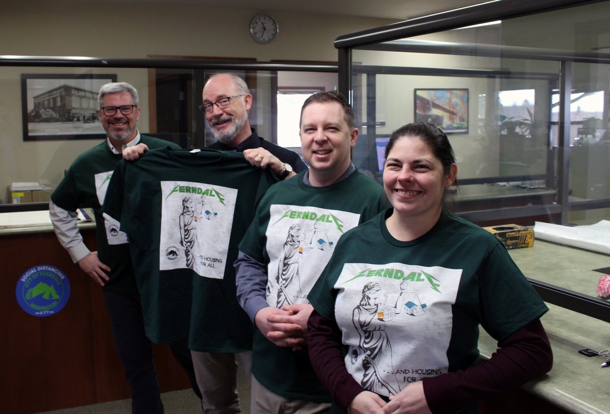 CityOfFerndale's tweet photo. Are you thinking about building an ADU (Accessory Dwelling Unit) on your property? The City wants to help! The first ten property owners to complete an ADU in Ferndale this year receive this t-shirt, inspired by Metallica's "And Justice for All" album. https://t.co/Zr7Z1nBdZJ