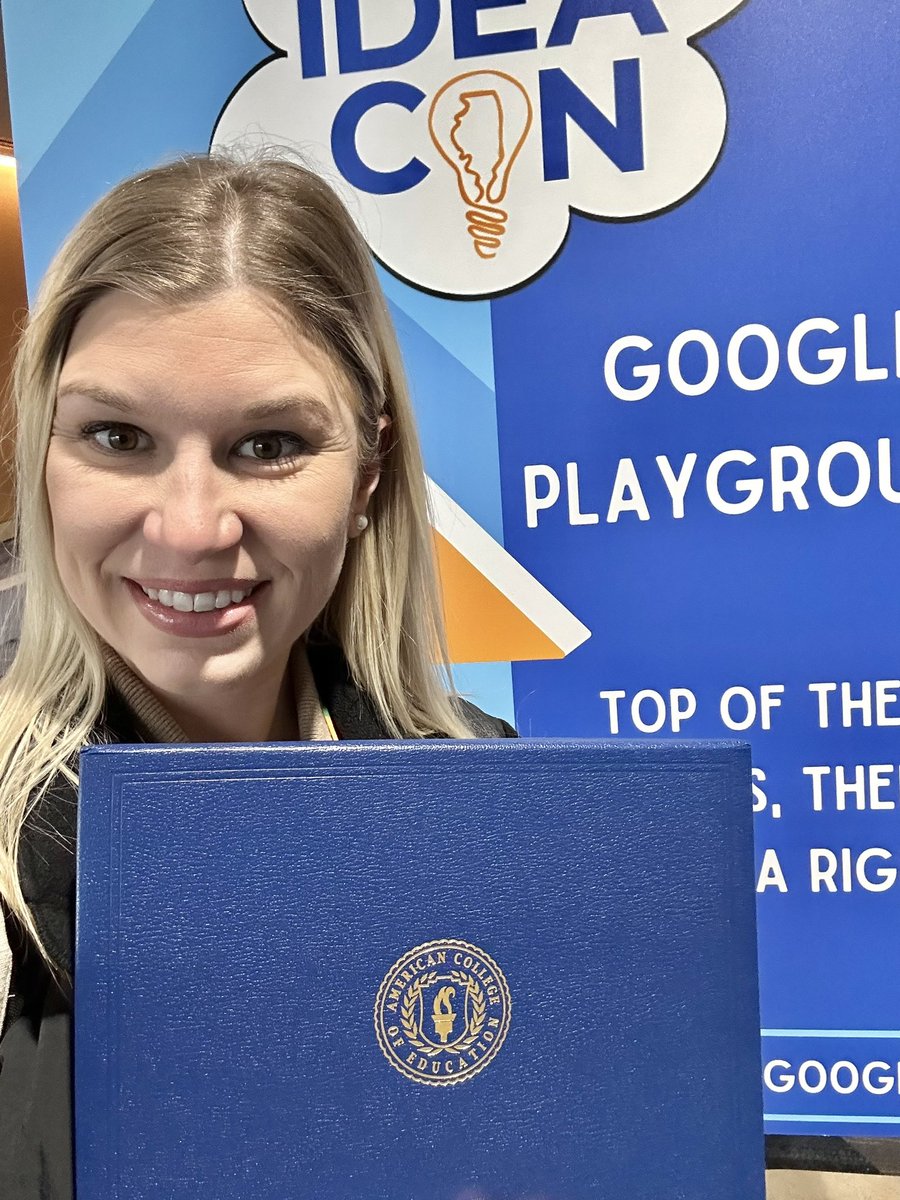InnovatewithAsh's tweet image. When you run into @ACEducation at #ideacon the week you graduate with your Masters.. perfect timing! Thank you for the diploma holder! #edtech #instructionaltechnology