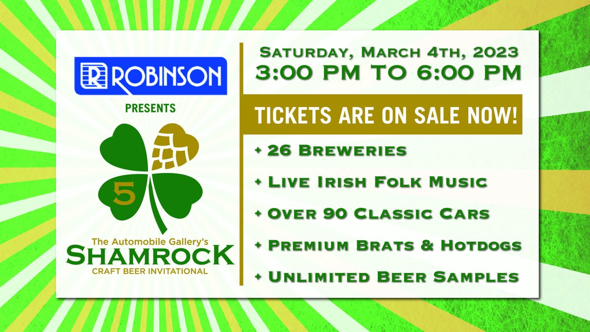 Play #My3Songs with @RossMaxwellWAPL at 11AM to win tix for the Automobile Gallery Shamrock Craft Beer Invitational on March 4th!

bit.ly/402VRys