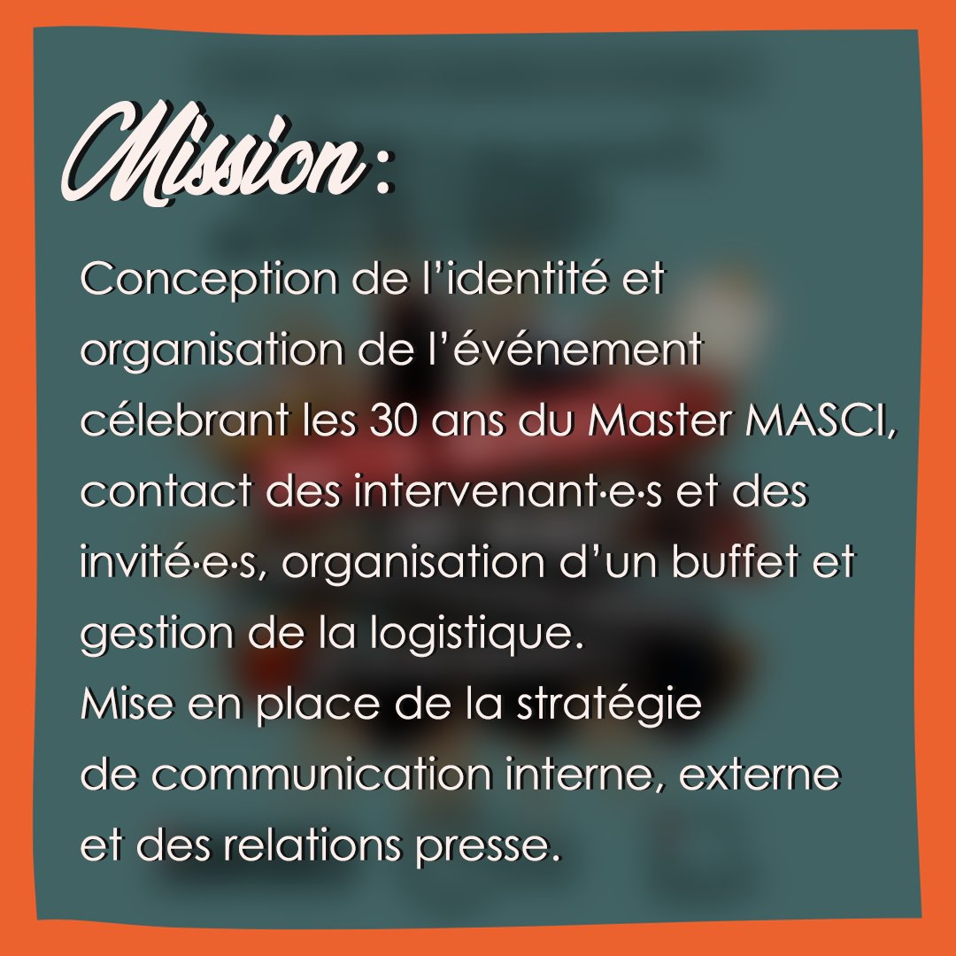 MasterMASCI's tweet photo. Le 31 janvier dernier, nous avons célébré les 30 ans du Master MASCI ! 🎉 

Découvrez les étudiant·es ayant participé à l’organisation et à la communication autour de cette journée spéciale pour notre master. 🎓 

#MasterMASCI #Mission #Événement https://t.co/BbdsXxx58i