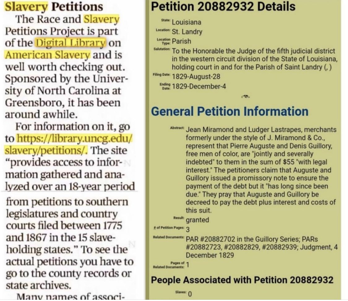 UgliWorld's tweet photo. Letβs talk about precedents in fighting for reparations .. a relative actually found an ancestor that had a petition against them using this site and other sources π―π€·π½ββοΈ #BlackHistoryMonth #UseEveryResource https://t.co/DGbk1QDF7K
