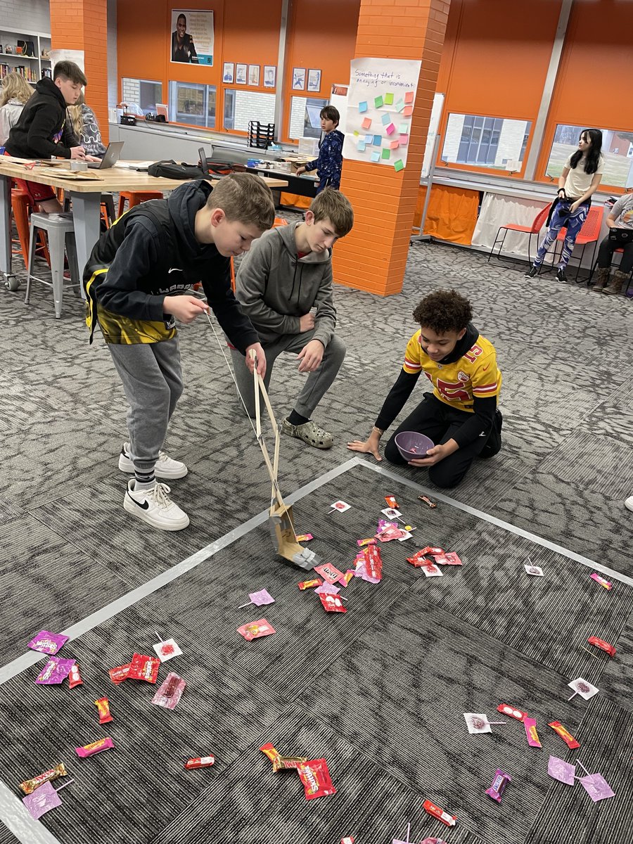 RHLSD_Colts's tweet photo. 7th-grade STEM students had to construct a candy grabbing device to clean up a candy spill. With limited supplies, students had to build and operate their machines! What a sweet way to connect this lesson to the careers of Orthotists and Prosthetists! 🍬 #GoColtsRH https://t.co/XgAWxxVvvJ