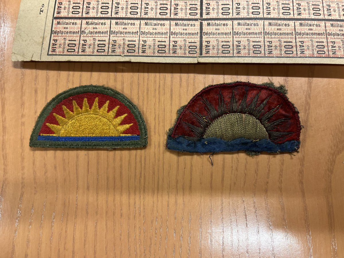 SeattleMilHist's tweet photo. The box included priceless photos from France and Calexico, a 41st Infantry Division patch, and a pass form authorizing travel complete with bread tickets. Every item enables us to tell a deeper, richer story about the Soldiers in the Washington National Guard. https://t.co/mVlZAP1ugB