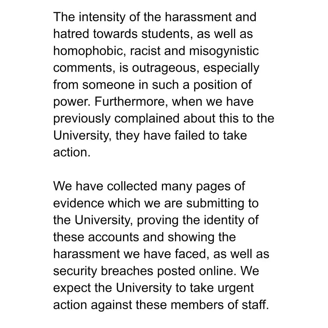 rentstrikeUoM's tweet photo. 🚨 STATEMENT ON UNIVERSITY SECURITY ONLINE HARRASSMENT 🚨

For over 2 years, several student activists, as well as the group accounts such as UoM Rent Strike, have been subjected to continuous harassment by a number of anonymous troll accounts. [1/5] https://t.co/IoqOkHH39g