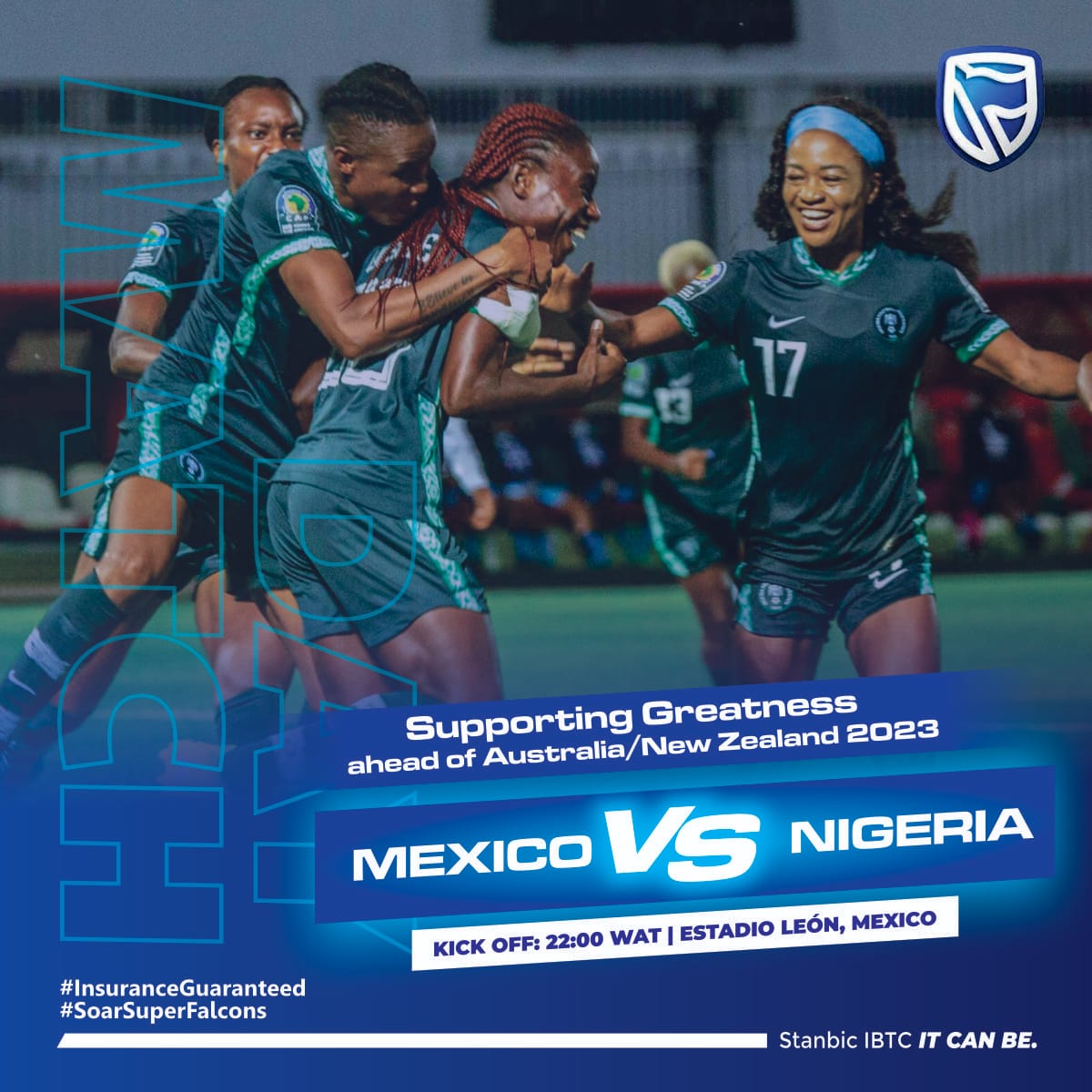 PoojaMedia's tweet image. ...and the journey starts for Super Falcons in Mexico as they plan to win the Women&apos;s World Cup in June. 

As the competition starts, Stanbic IBTC, the official insurance partner, wish them all the best.

#SoarSuperFalcons
#itcanbe