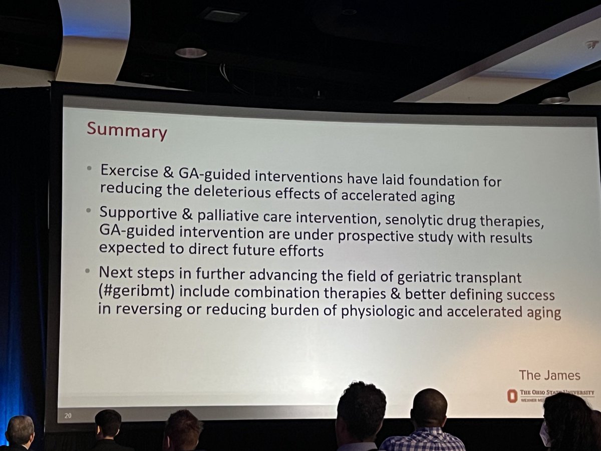 Great session on aging and transplant <a href="/astct/">ASTCT</a> #geribmt