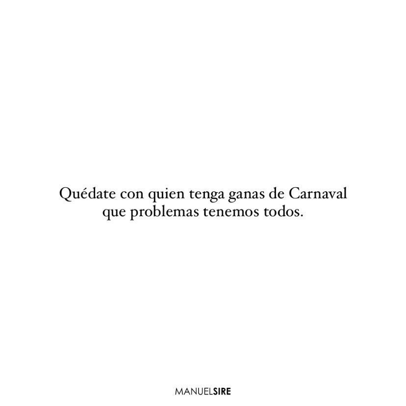 Ganas de Carnaval.