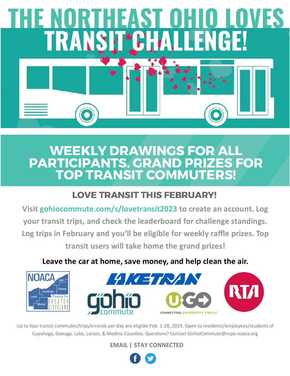lc_mobilitymgmt's tweet photo. It's not too late to join in on the fun of OhioLovesTransit Week! 🎉 Sign up with Gohio Commute and you could win prizes 👑 Don't miss out-- your chance ends soon! 🤩 #OhioLovesTransitWeek #GohioCommute

https://t.co/kSr73Et9Pa https://t.co/TcSKI8kGTz