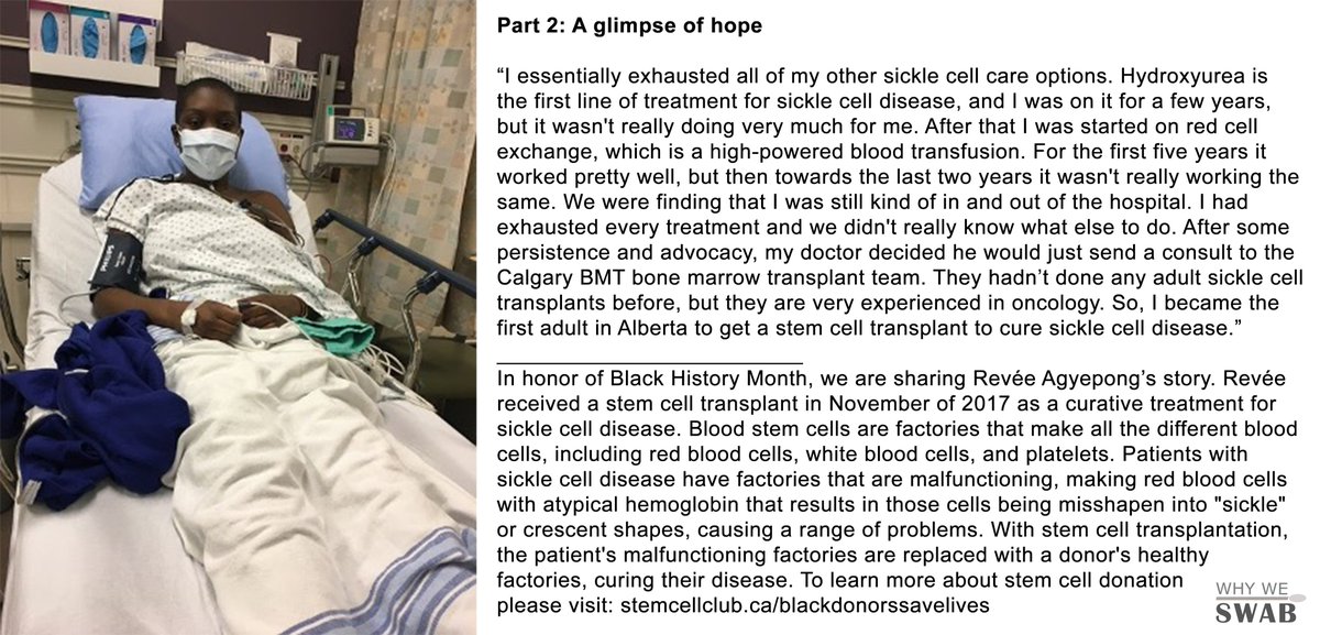 In honor of Black History Month, we are sharing Revée's story. To learn more about the Black Donors Save Lives campaign, visit stemcellclub.ca/blackdonorssav…. To become a donor, visit blood.ca/black-donors-s…