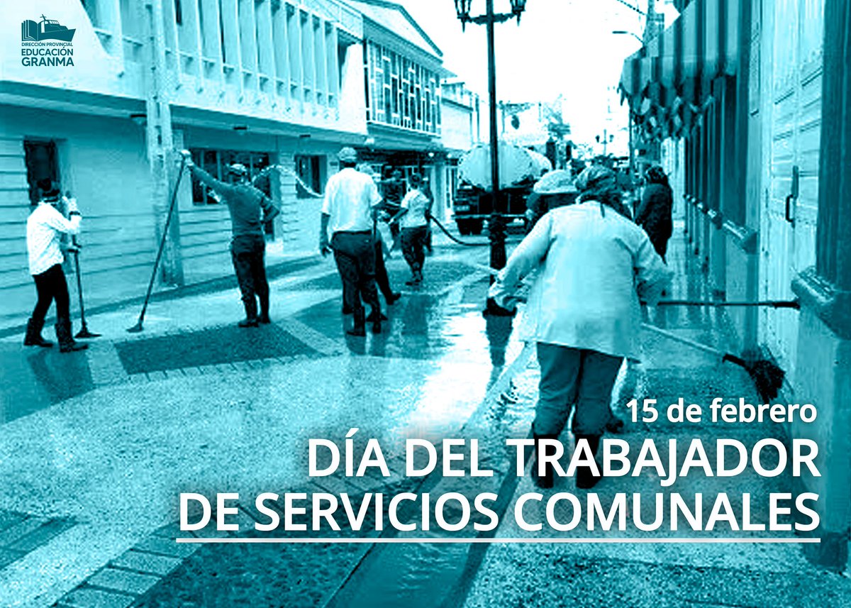 Muchas felicidades para los hombres y mujeres que garantizan los servicios comunales. Felicidades a estos trabajadores que realizan una importante labor en aras de mantener ciudades limpias y saludables. #Cuba #15DeFebrero día del trabajador de #ServiciosComunales #MejorEsPosible