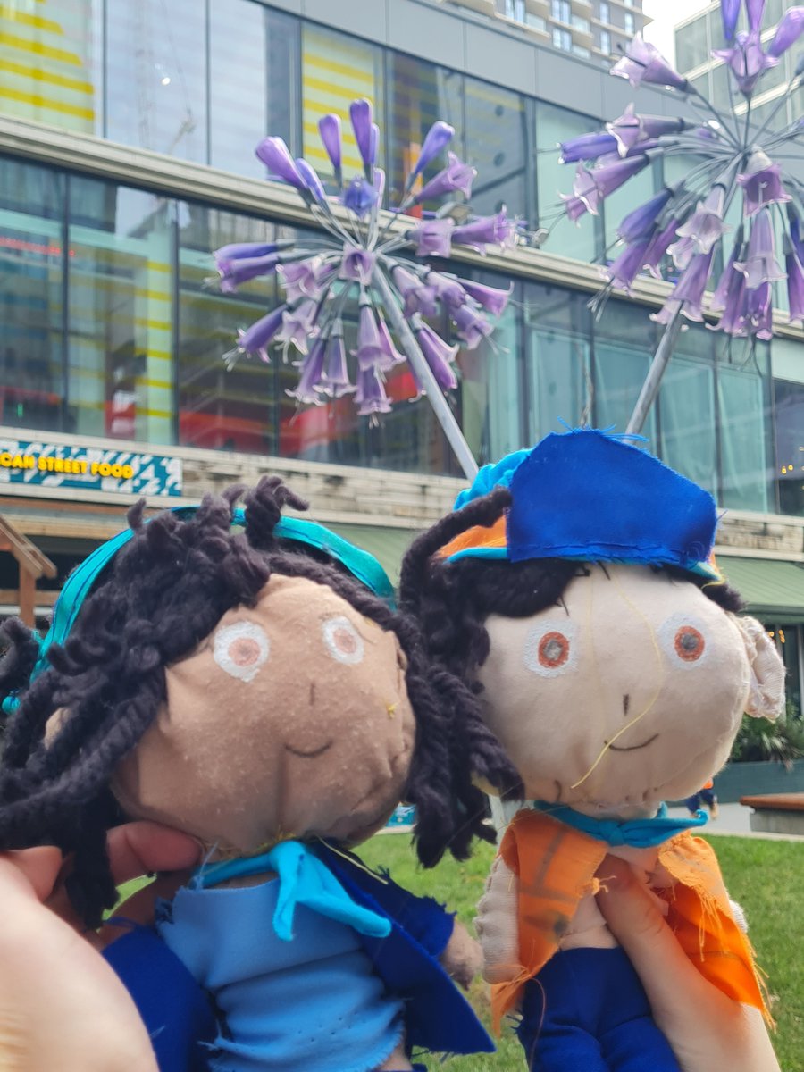 MintNess75's tweet photo. I made Dave and Doris plushies and took them to Stratford last Friday. Here are the photos. #Stratford #DLRDaveAndDoris #Plushies https://t.co/XBWFF2rnzn