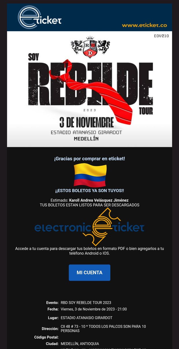 karooo_ve's tweet photo. LO LOGREEEEEEEEEE, VERÉ A RBD EN VIVOOO 😭❤️
@RBD_oficial #Rbd2023 #eTicket #RebeldeEnColombia https://t.co/2EQMrOHnap