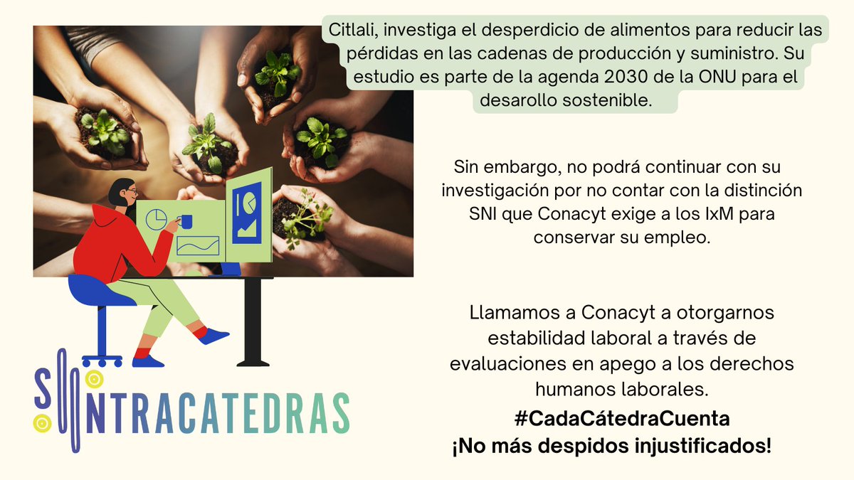 SCatedras's tweet photo. Los despidos injustificados perjudican investigaciones pertinentes y trayectorias académicas valiosas.

Insistimos en mejorar las evaluaciones con criterios humanos, integrales y constructivos.
 
#CadaCátedraCuenta
#CienciaConPertinenciaSocial https://t.co/p8LHgpmJtl