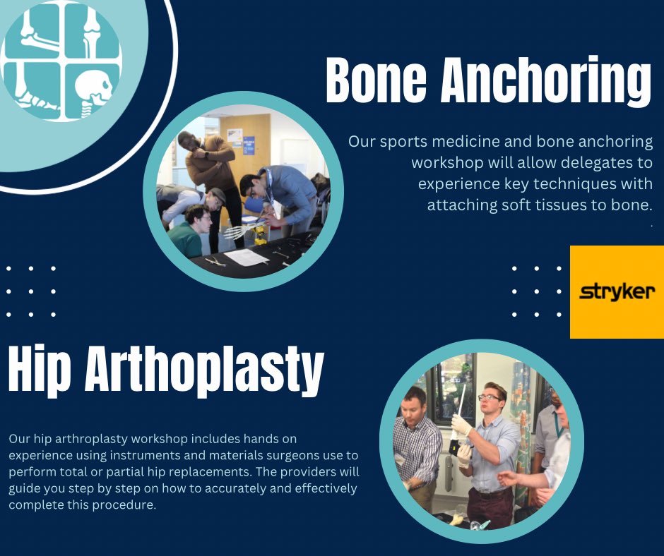 sworthoconf's tweet image. Less than 2 weeks left until we open the doors for SWOC23! 🫣🤩 

Here are 2 of the 4 exciting workshop stations we will have in the afternoon!

Sponsored by @StrykerOI