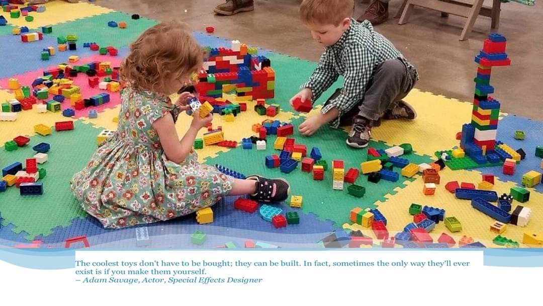 Research found simple, open-ended, non-realistic toys with multiple parts, like a random assortment of Lego, inspired the highest-quality play. Children are creative, engage in problem solving, interact with their peers, and use language.  #learningthroughplay #playwithpurpose