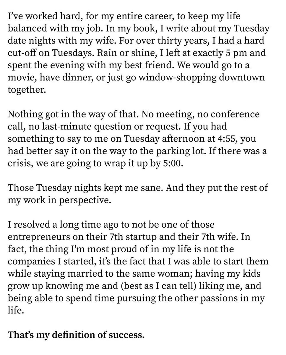 Actually, my definition of success is a bit different: