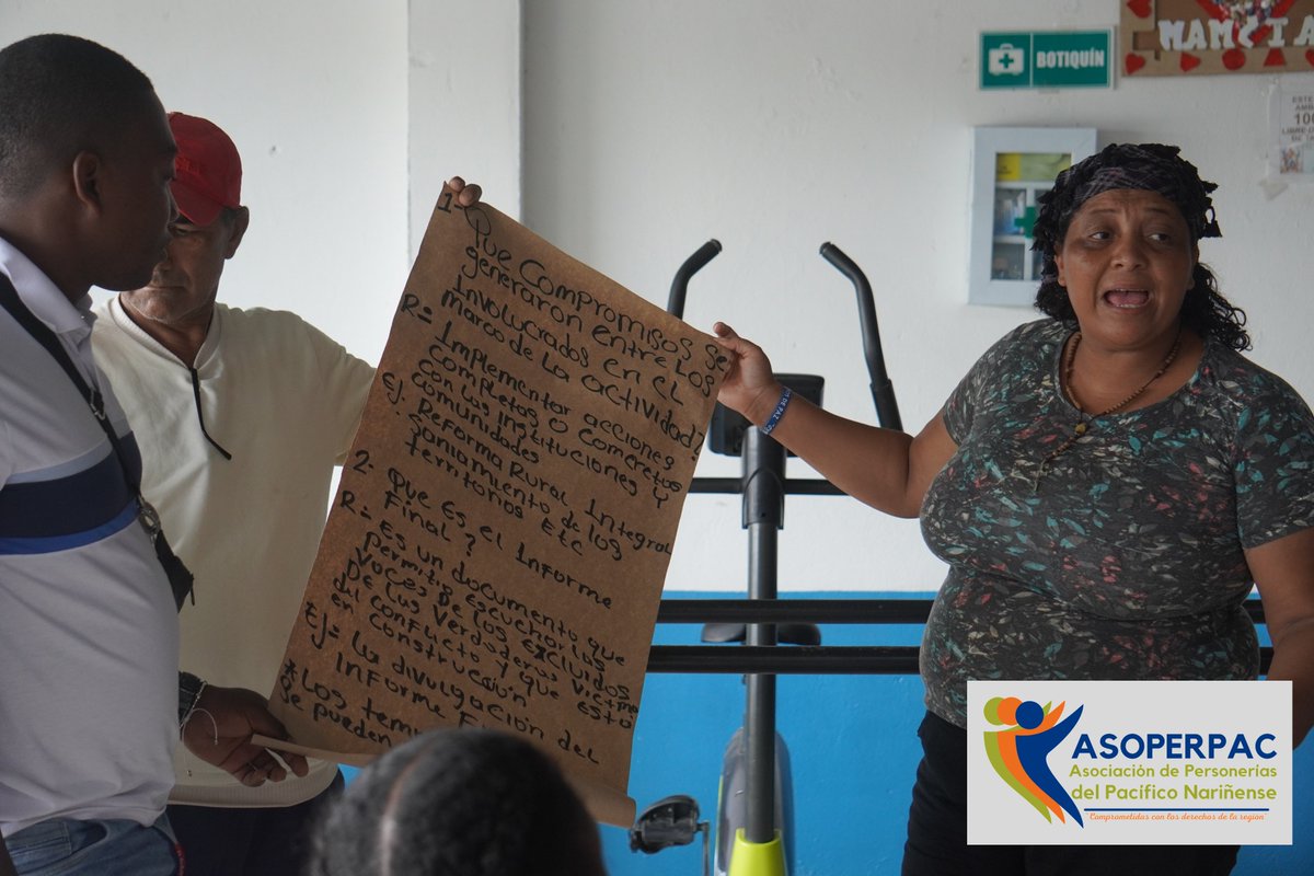 asoperpac's tweet photo. Gracias a la comunidad y a los funcionarios públicos del municipio de La Tola por asistir a la divulgación del capítulo étnico del informe final de la @ComisionVerdadC. https://t.co/rhUZPqlvGB