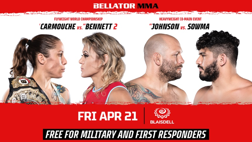 PFL_PR's tweet photo. .@BellatorMMA returns to Hawaii for back-to-back title-led events on 4/21 &amp; 4/22.

@iamgirlrilla will defend her title vs. @DeAnnaDBennett in the #Bellator294 headliner, &amp; @RaufeonStots &amp; @TeamMixMMA end the $1,000,000 Grand Prix atop #Bellator295.

READ: https://t.co/7m61kE7tg4 https://t.co/rmjzNv8B12