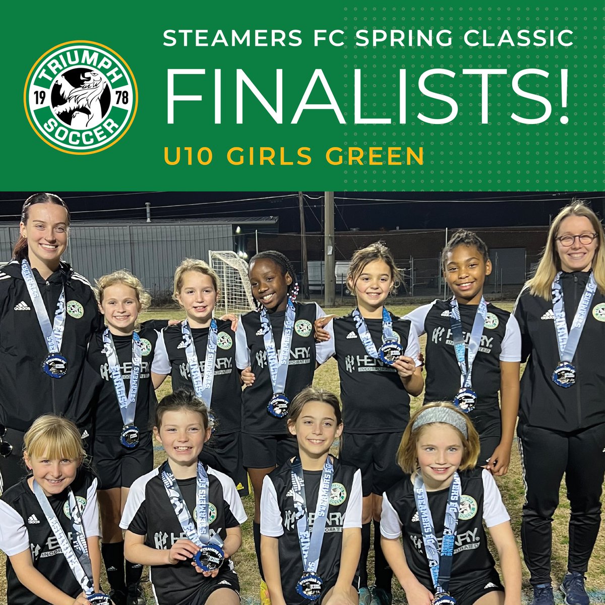 TYSAsoccer's tweet photo. Congrats to our U10 Girls Green team for coming in 2nd place at the Steamers FC Classic this past weekend! #togetherwetriumph https://t.co/IiWx0y8Cmk