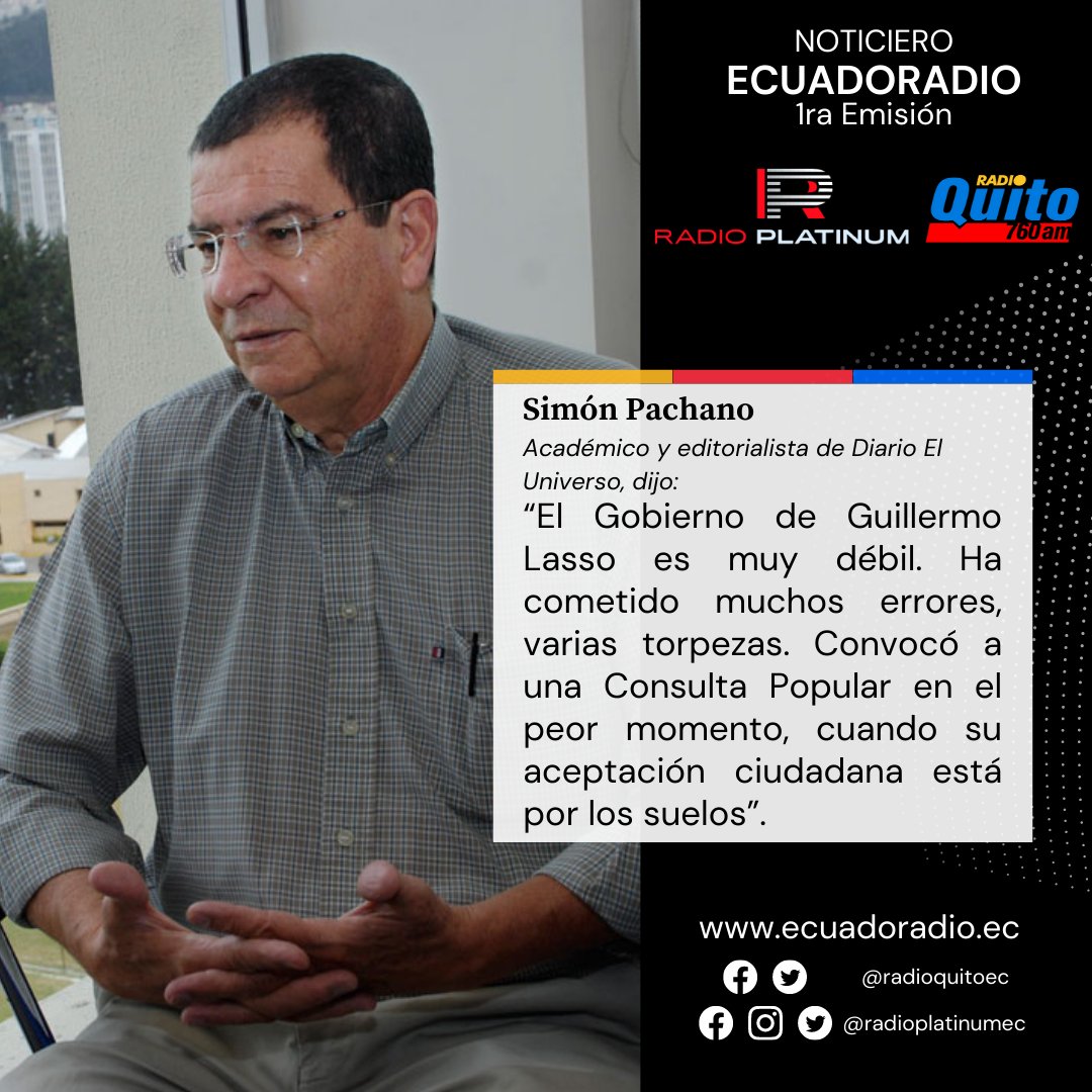 Radio Quito on Twitter "NoticieroEcuadoradio 1ra emisión de lunes a
