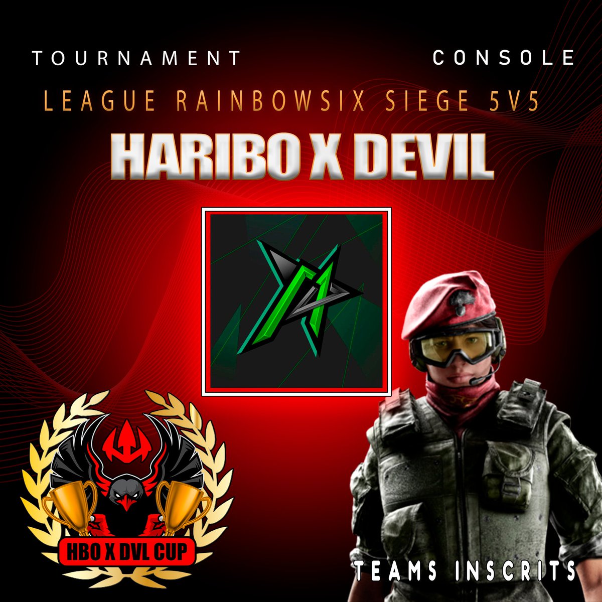 🏆Tournament Rainbowsix siège console <a href="/EsportDevils/">🔻 𝕯𝖊𝖛𝖎𝖑 𝕰𝖘𝖕𝖔𝖗𝖙 🔺️</a>  X  @Haribo_officiel 🏆
 
Bienvenue à la team <a href="/M4GIC_TEAM/">Team M4GIC</a> qui Intègre le tournoi.

Bonne chance à vous.⚔️

Lien discord : discord.gg/PCkTbtnXDW

Un #RT = Un encouragement. 👇