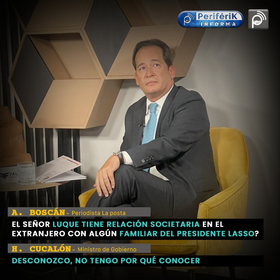 #PeriferiKInforma | "Sería muy bueno que le pregunte al presidente de la República" #AnderssonBoscan al <a href="/MinGobiernoEc/">Ministerio de Gobierno Ecuador</a> #HenryCucalon luego de ser indagado si sabe si #IvanLuque tiene #relaciónsocietaria en el extranjero con algún #familiarDeLasso 🤔
#ElGranPadrino #ElGranInforme