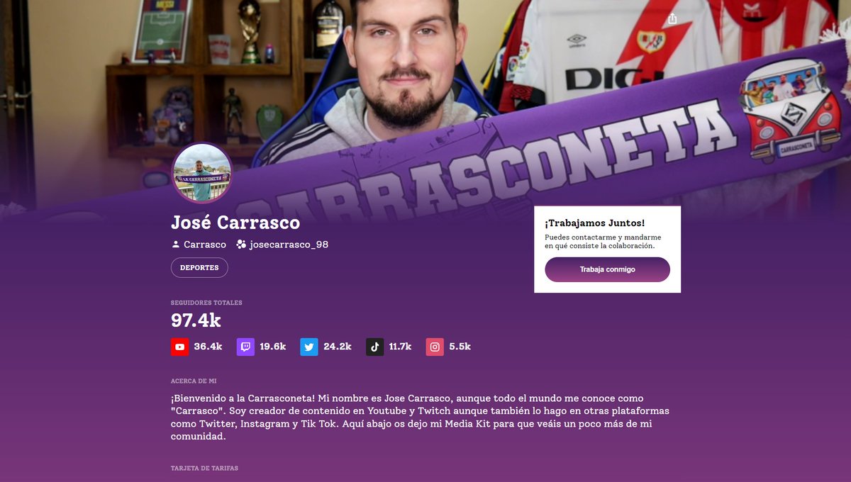 JoseCarrasco_98's tweet photo. Este 2023 quiero dar un paso adelante en mi carrera como creador de contenido.

He creado un Media Kit con mis estadísticas para poder llegar a marcas y proyectos que estén buscando un perfil como el mío.

Si podéis ayudarme con un RT os lo agradecería ❤️

https://t.co/12710aaoAg https://t.co/egadsctG3g