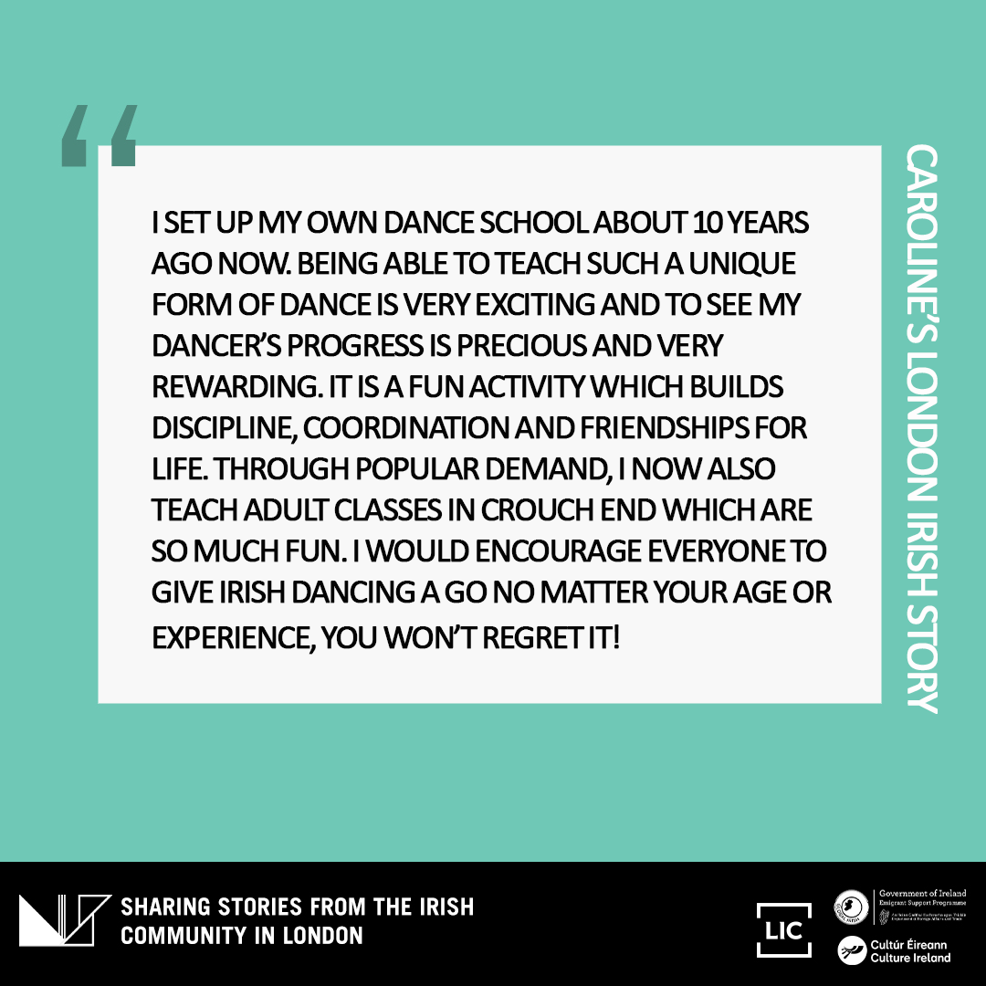 LdnIrishStories's tweet photo. Caroline shares her story of growing up in North London. She joined Irish dancing at the age of 5 and it ended up taking her around the world touring with Riverdance. Caroline now teaches Irish dance in London. Read the full story here: https://t.co/fIVzm4TZrw https://t.co/Q03h2C8wbe